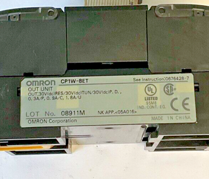 OMRON CP1W-8ET DIGITAL OUTPUT EXPANSION MODULE 30VDC