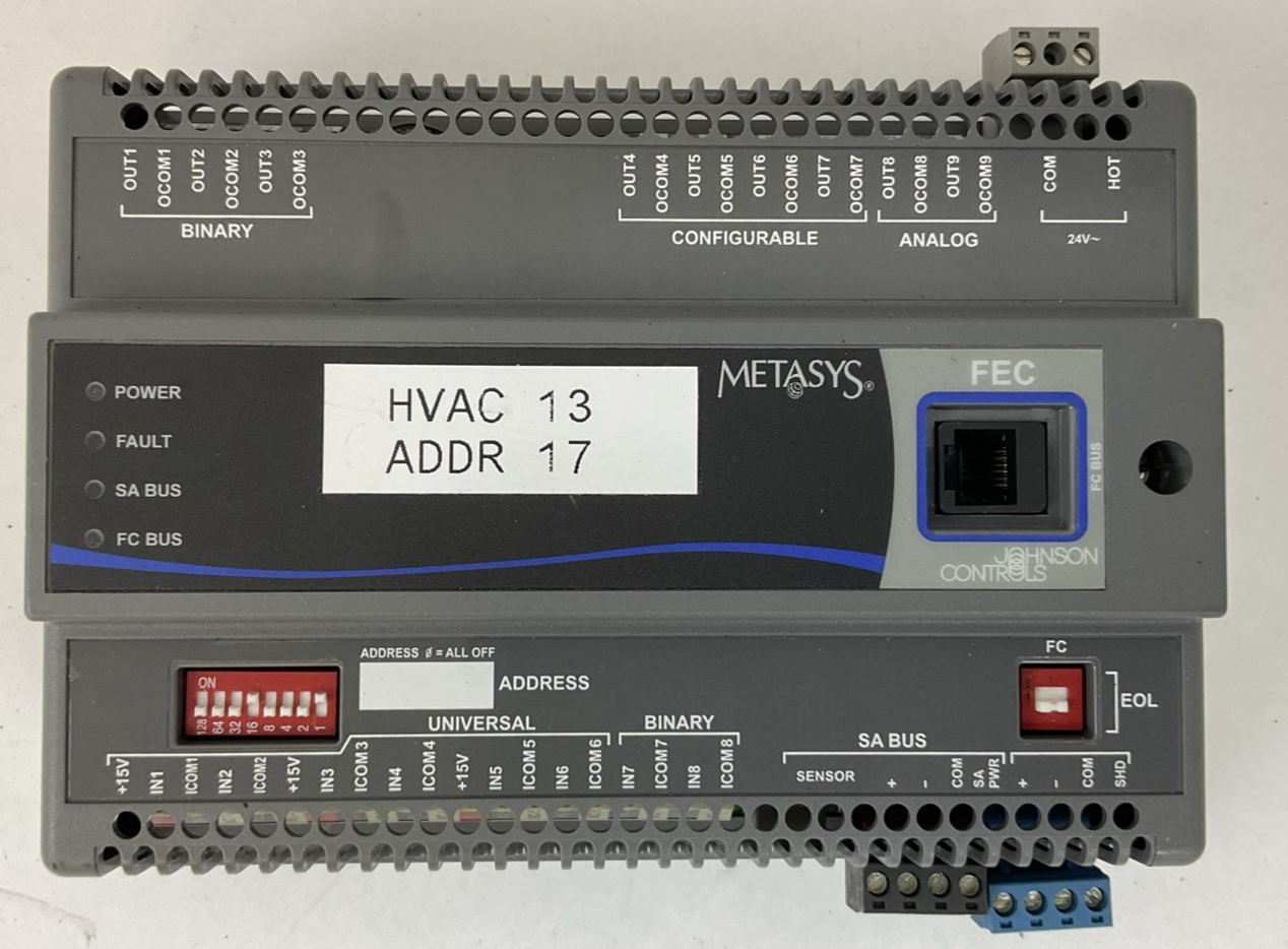 METASYS MS-FEC2610-0 REV G S/W VER 4.0 MS-FEB2610-0 REV. D CONTROLLER 24VAC