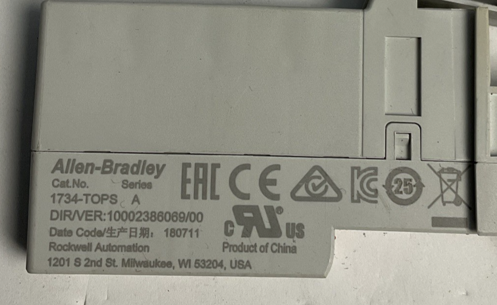 ALLEN BRADLEY 1734-TOP SER.A DIR/VER1000236069/00 TERMINAL BASE****LOTOF6****