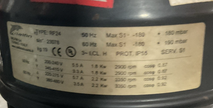 GOODWAY DV-SV INDUSTRIAL VACUUM 460V 3PH DELPHIN TYPE RF24