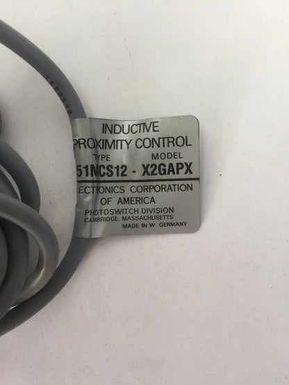 ELECTRONICS CORPORATION OF AMERICA 51MCS12-X2GAPX INDUCTIVE PROXIMITY CONTROL 10