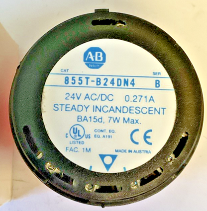 ALLEN BRADLEY 855T-B10DN4 STACK LIGHT RED SER.B 120V