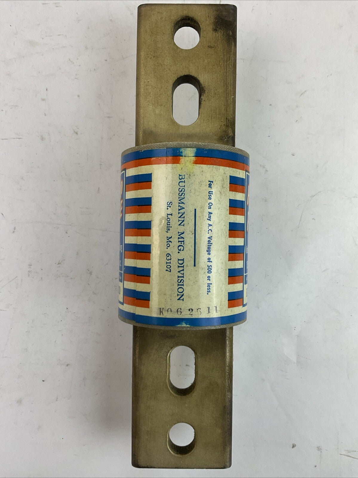 BUSSMANN KMP 1200 HI-CAP FUSE 500VAC INTERRUPTING RATING 150,000 amp a.c.