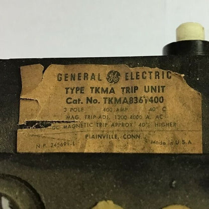 GENERAL ELECTRIC TKMA836T400 TRIP UNIT  3POLE 400A