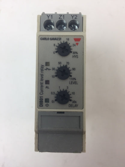 CARLO GAVAZZI DIB01CB235A CURRENT LEVEL RELAY 115/230VAC 50-60HZ