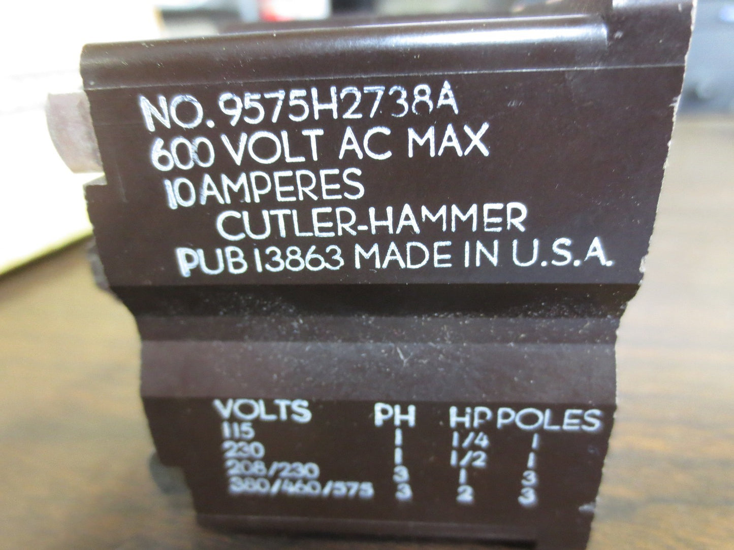 CUTLER-HAMMER 9575H2738-66 GENERAL PURPOSE RELAY 10A, 600VAC MAX - NEW SURPLUS