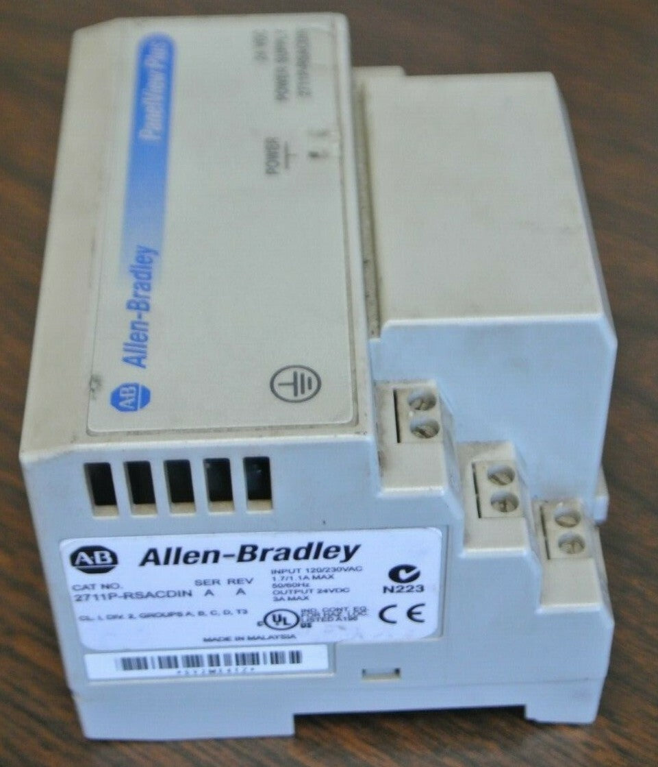 ALLEN-BRADLEY 2711P-RSACDIN POWER SUPPLY  24VDC 3A MAX OUTPUT SER.A REV.A