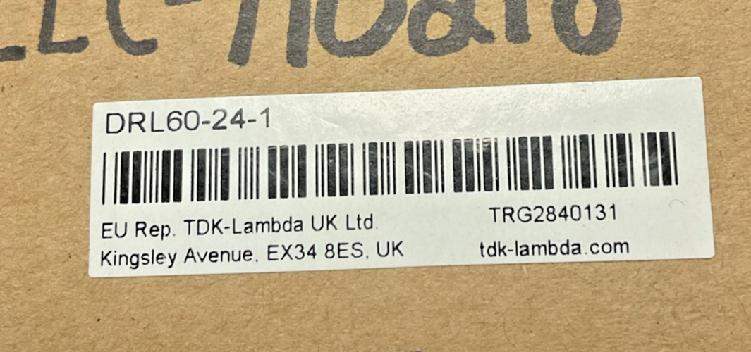 TDK-LAMBDA DRL60-24-1 POWER SUPPLY MODULE 240VAC 28VDC 50/60HZ 60W