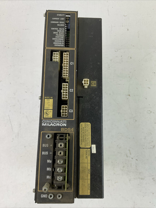 CINCINNATI MILACRON BDS4 220 23 614A32 SERVO DRIVE REV F OUTPUT 230VAC 20A/PH