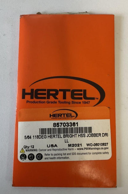 HERTEL 5/64 85703361 118DEG BRITE HIGH SPEED JOBBER DRILL BIT ***PACK OF 12***