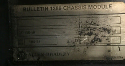 ALLEN BRADLEY 1389-M4 SER A BULLETIN 1389 CHASSIS MODULE INST MAN 1389 5.1