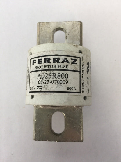 FERRAZ A025R800 PROTISTOR FUSE 250VAC 800A (LOT OF 3)