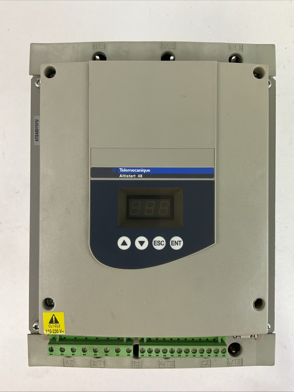 TELEMECANIQUE ATS48D75YU SOFT STARTER 575VAC 60HP 75A