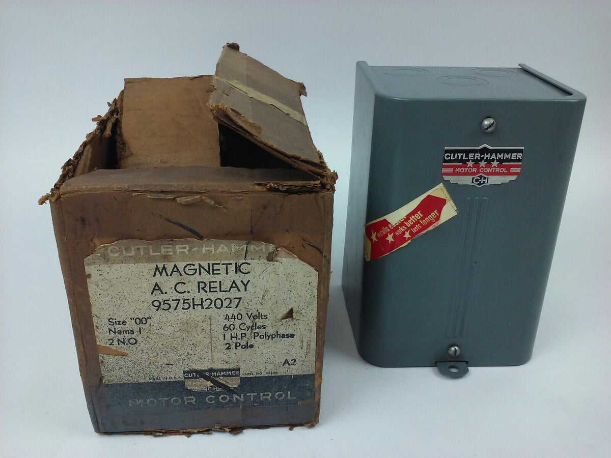 CUTLER HAMMER, 9575H2027, MAGNETIC A.C. RELAY,440V,60HZ,2P, SIZE 00, 9575H, NEW