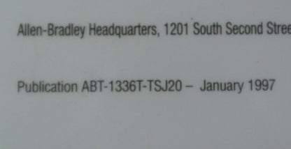 ALLEN-BRADLEY ABT-1336T-TSJ20 TROUBLESHOOTING GUIDE / for 1336 FORCE AC DRIVE