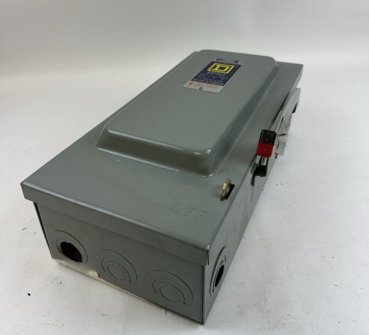 SQUARE D H362 SERIES E1 3 PHASE FUSIBLE DISCONNECT SAFETY SWITCH 60A 600V