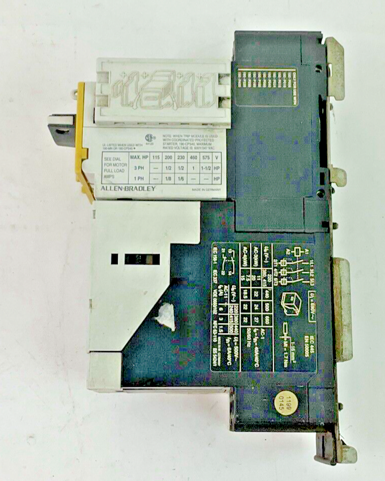 ALLEN BRADLEY 190-CPS40* 190-P024 190-A40 190-A11-11 STARTER 600VAC 250VDC