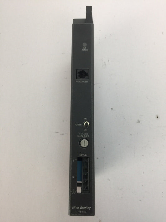 ALLEN BRADLEY 1771-P4S/B 120VAC POWER SUPPLY MODULE REV E02 OUTPUT 5.0 VDC 8.0 A