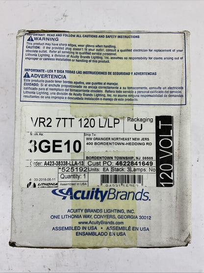 LITHONIA LIGHTING VR27TT120L/LP VANDAL RESISTANT WALL PACK 120VOLT