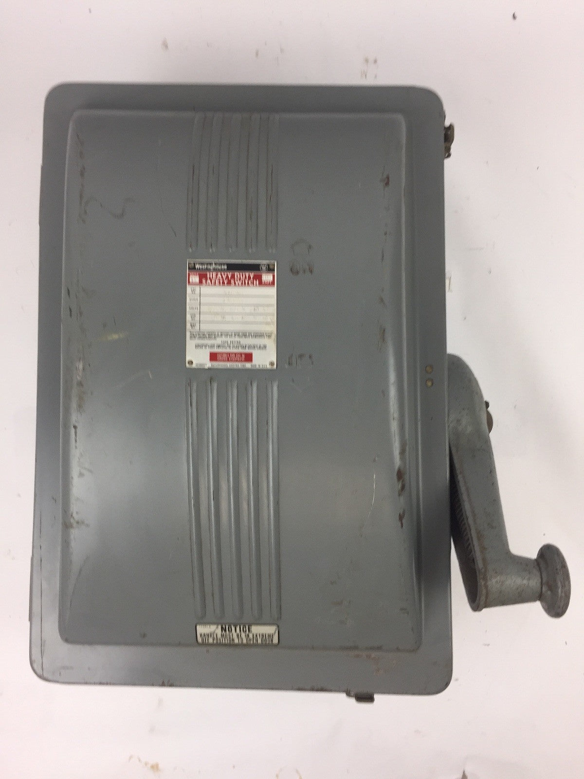 WESTINGHOUSE AHU363 HEAVY DUTY SAFETY SWITCH 600 VAC 100 AMP NEMA 1A