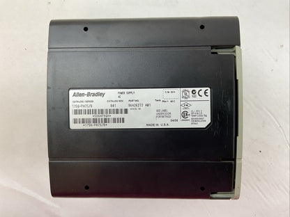 ALLEN-BRADLEY 1756-PA75 SER B CAT REV B01 POWER SUPPLY AC