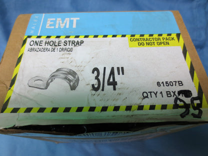 HALEX EMT 61507B 3/4" ONE-HOLE STRAPS - 286448 - LOT of 95 pcs. in BOX - NEW SUR