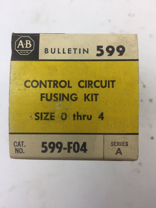 ALLEN BRADLEY 599-F04 CONTROL CIRCUIT FUSING KIT SIZE 0 THRU 4 *NEW*