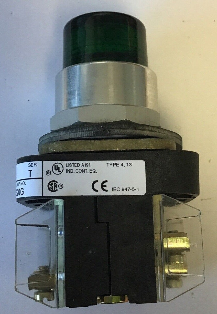 ALLEN BRADLEY 800TQTH10G GREEN PUSH BUTTON SER.T 120V