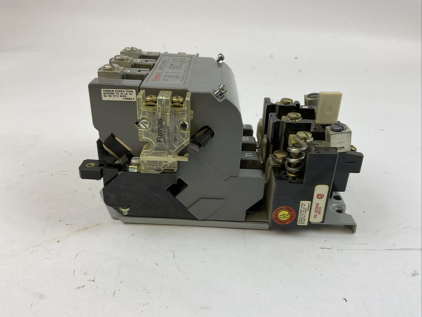 FURNAS STARTER 40GP107452U 600VAC 60A 30HP 3PH 75D73070A COIL 110-120V 48GC31AA3