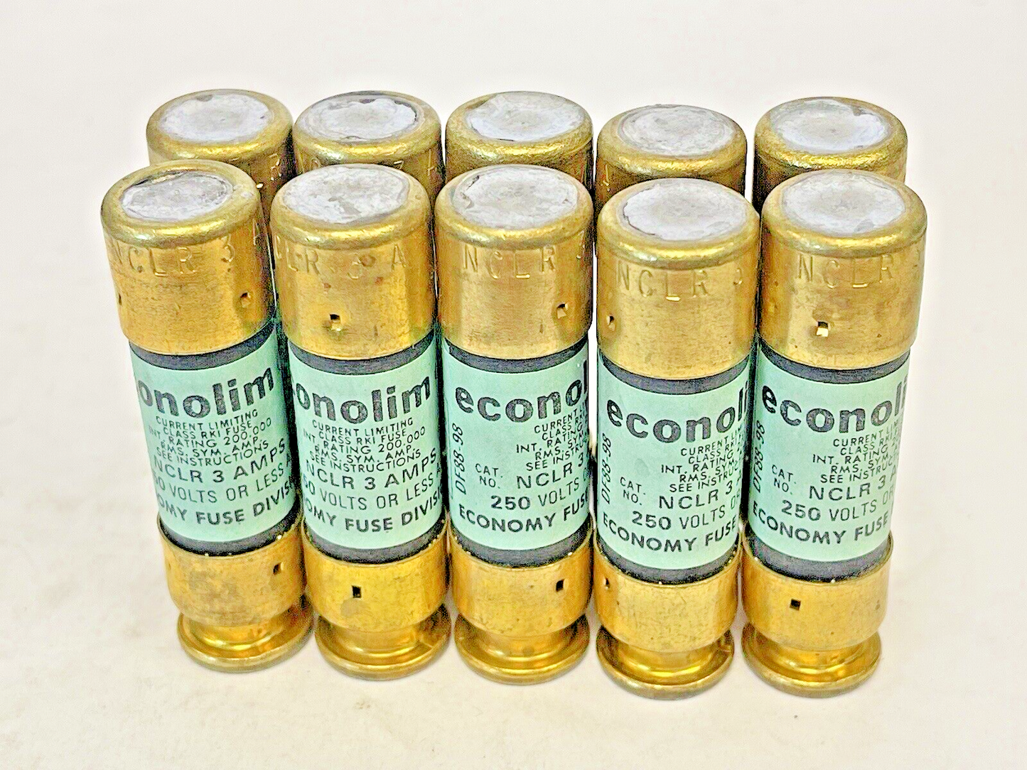 ECONOLIM *BOX OF 10* - NCL 3 - 3 AMP, 250 VAC, CURRENT-LIMITING CLASS RK1 FUSES
