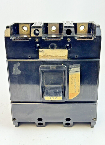 FPE - NJL631150 - MOLDED CASE CIRCUIT BREAKER - 150 A, 3 POLE, 600 VAC, LB-650