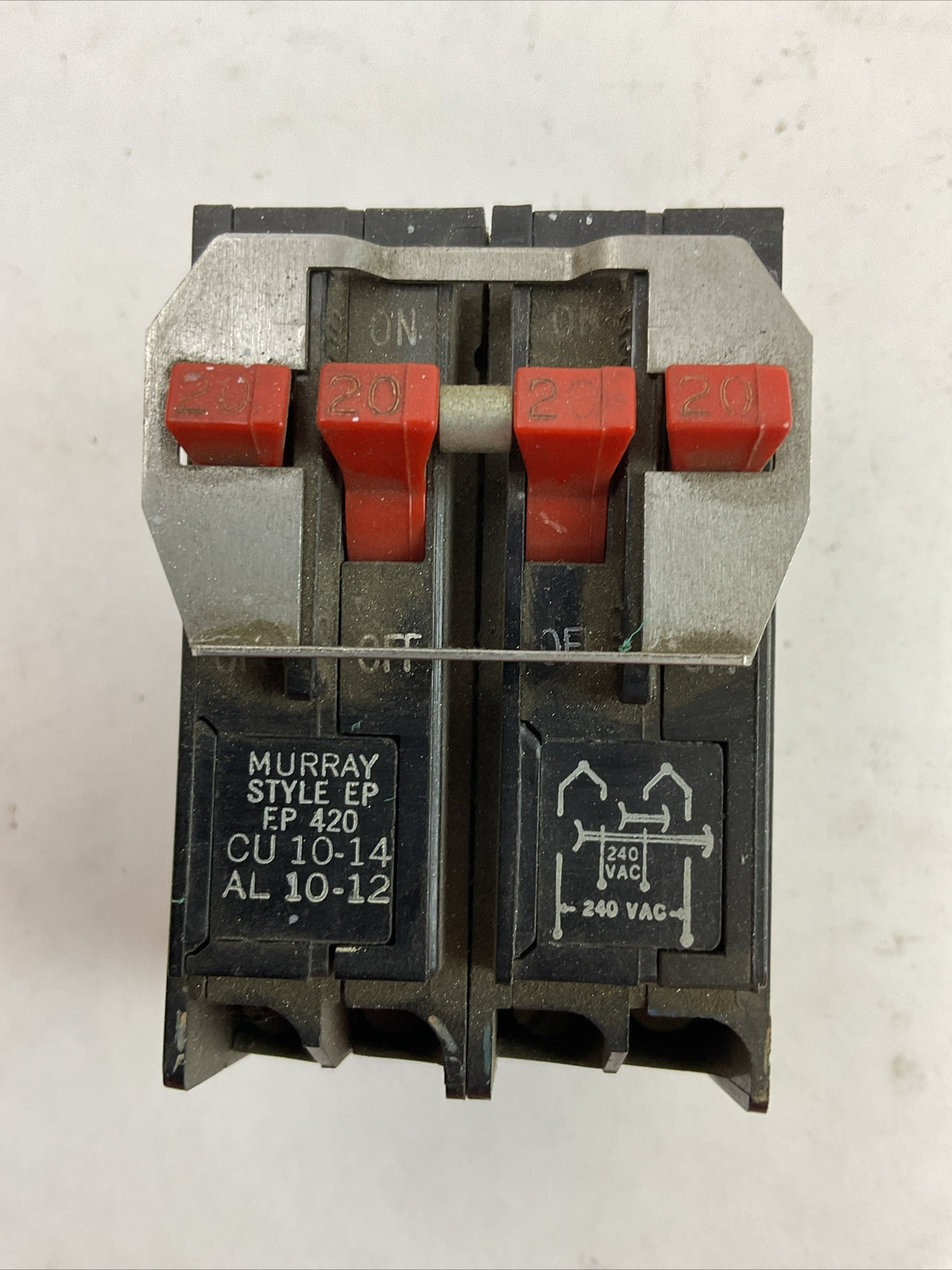 MURRAY EP420 2 DOUBLE POLES CIRCUIT BREAKER 20/20/20/20AMP 120/240VAC