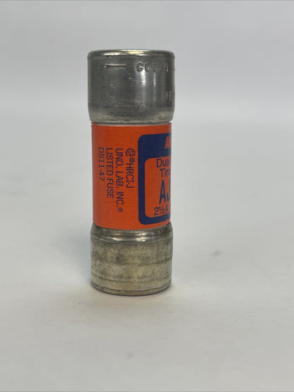 FERRAZ AJT2-1/2 AMP-TRAP 2000 DUAL ELEMENT FUSE 2-1/2AMP 600VAC (LOT OF 10)