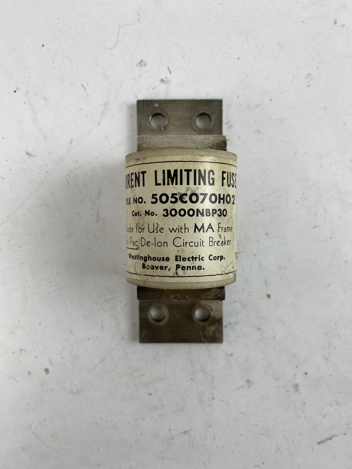 Westinghouse 3000NBP30 Fuse for MA Tri-Pac De-Ion Circuit Breaker "Lot of 3"