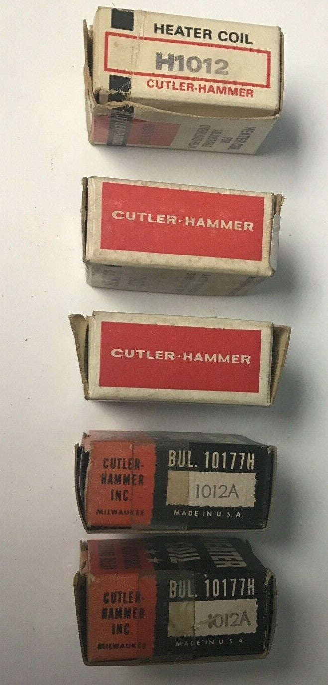 CUTLER HAMMER H1012 ADJ. OVERLOAD RELAY HEATER COIL***LOTOF5***