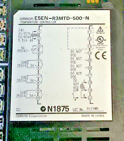 OMRON E5EN-R3MTD-500-N TEMPERATURE CONTROLLER