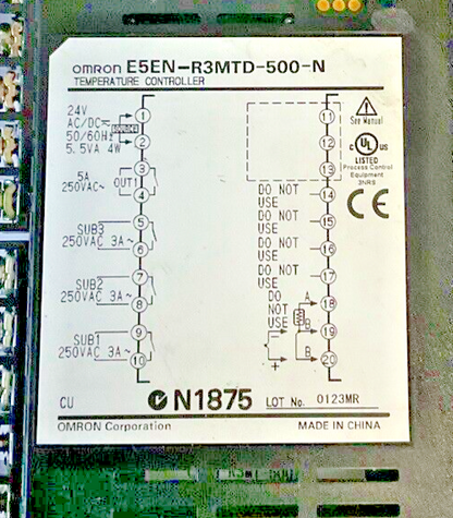 OMRON E5EN-R3MTD-500-N TEMPERATURE CONTROLLER