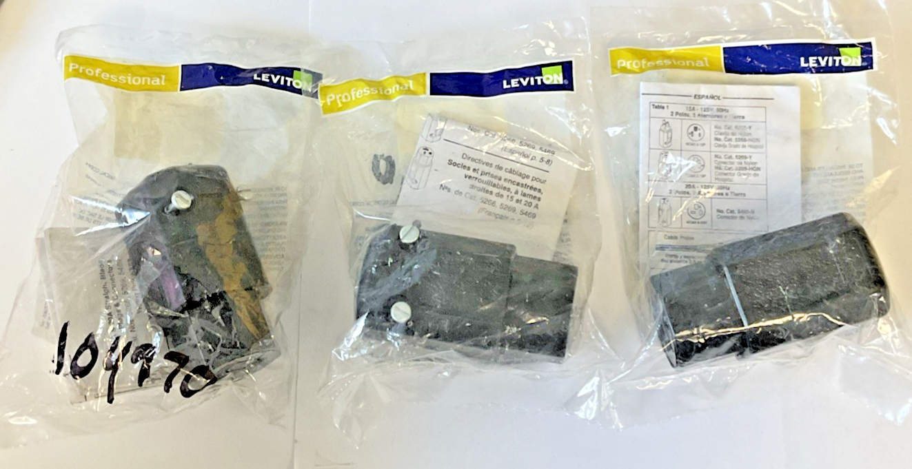 LEVITON 257-5269-N GROUND WIRE CONNECTOR 15A 125V 60HZ***LOTOF3***