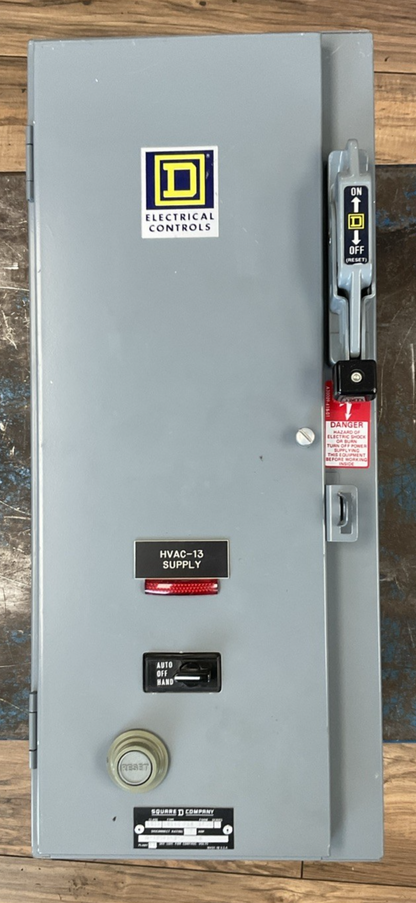 SQUARE D 8539 SBG42 SER D SIZE 0 COMBO STARTER 7AMP COIL 120V 60HZ