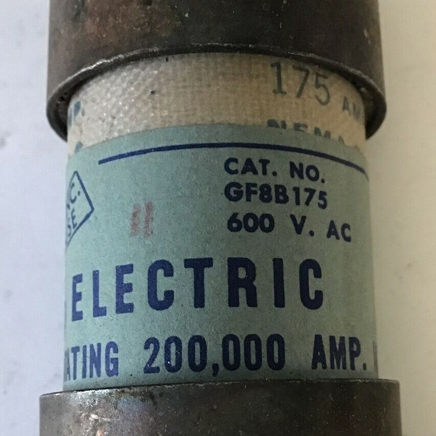 GENERAL ELECTRIC GF8B175 FUSE 600VAC 175AMP CLASS J ***LOTOF2***