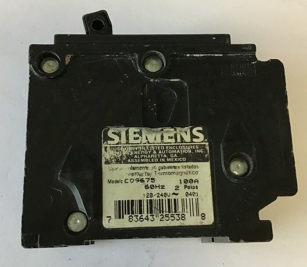 ITE EQ9675 CIRCUIT BREAKER 100A 120/240VAC 60HZ 2POLE