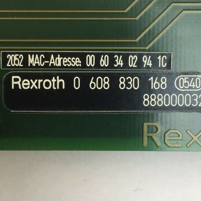 REXROTH 3 608 860 258 SMETH ETHERNET MODULE HW VERSION 2.1 0 608 830 168