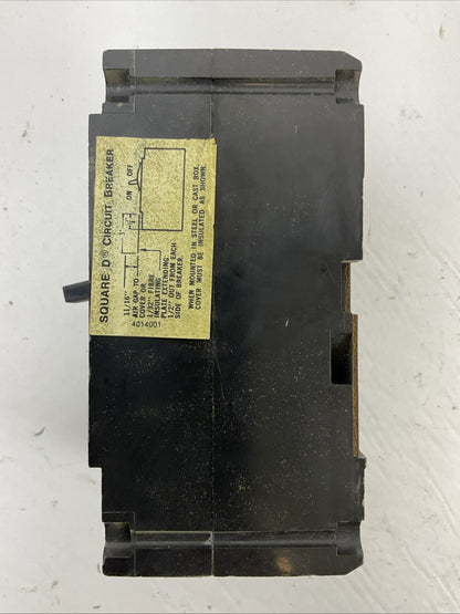 SQUARE D FAL36080 MOLDED CASE CIRCUIT BREAKER SER 2 80AMP 600VAC 250VDC 3POLE