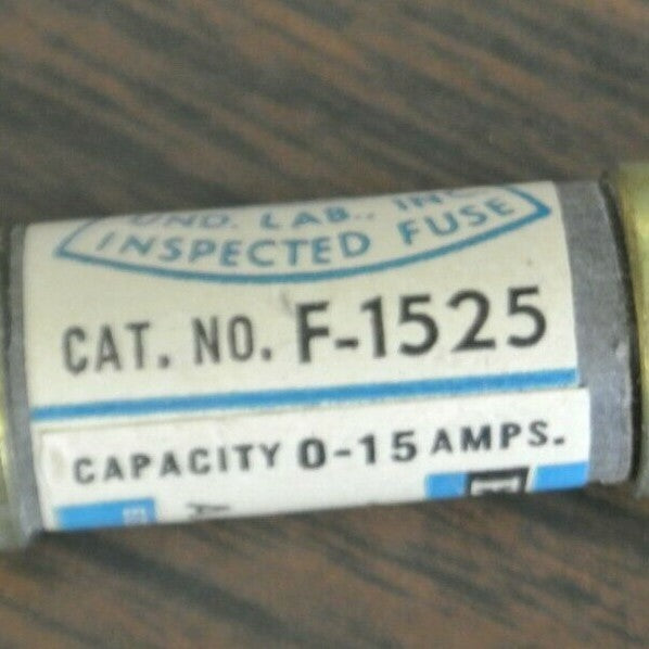 ECONOMY F-1525 RENEWABLE FUSE / 15A / 250V / NEW SURPLUS / EACH