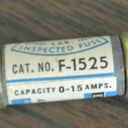 ECONOMY F-1525 RENEWABLE FUSE / 15A / 250V / NEW SURPLUS / EACH