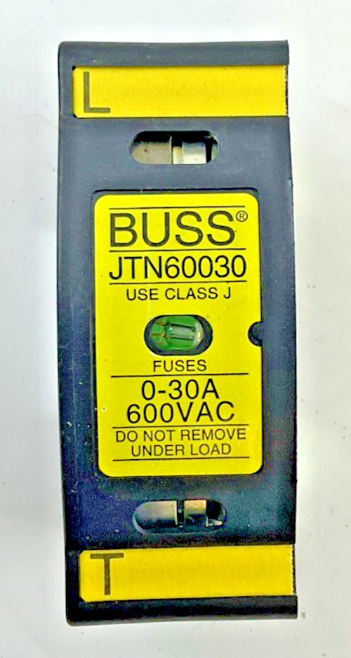 BUSS JTN60030 FUSE HOLDER 30A 600VAC CLASS J ****LOTOF26****