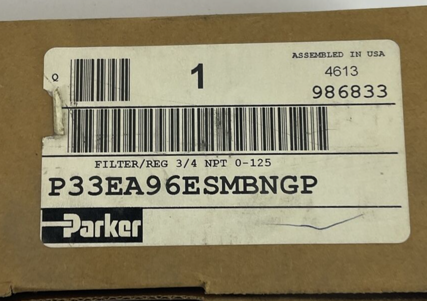 PARKER P33EA96ESMBNGP FILTER REGULATOR  0-125 PSIG