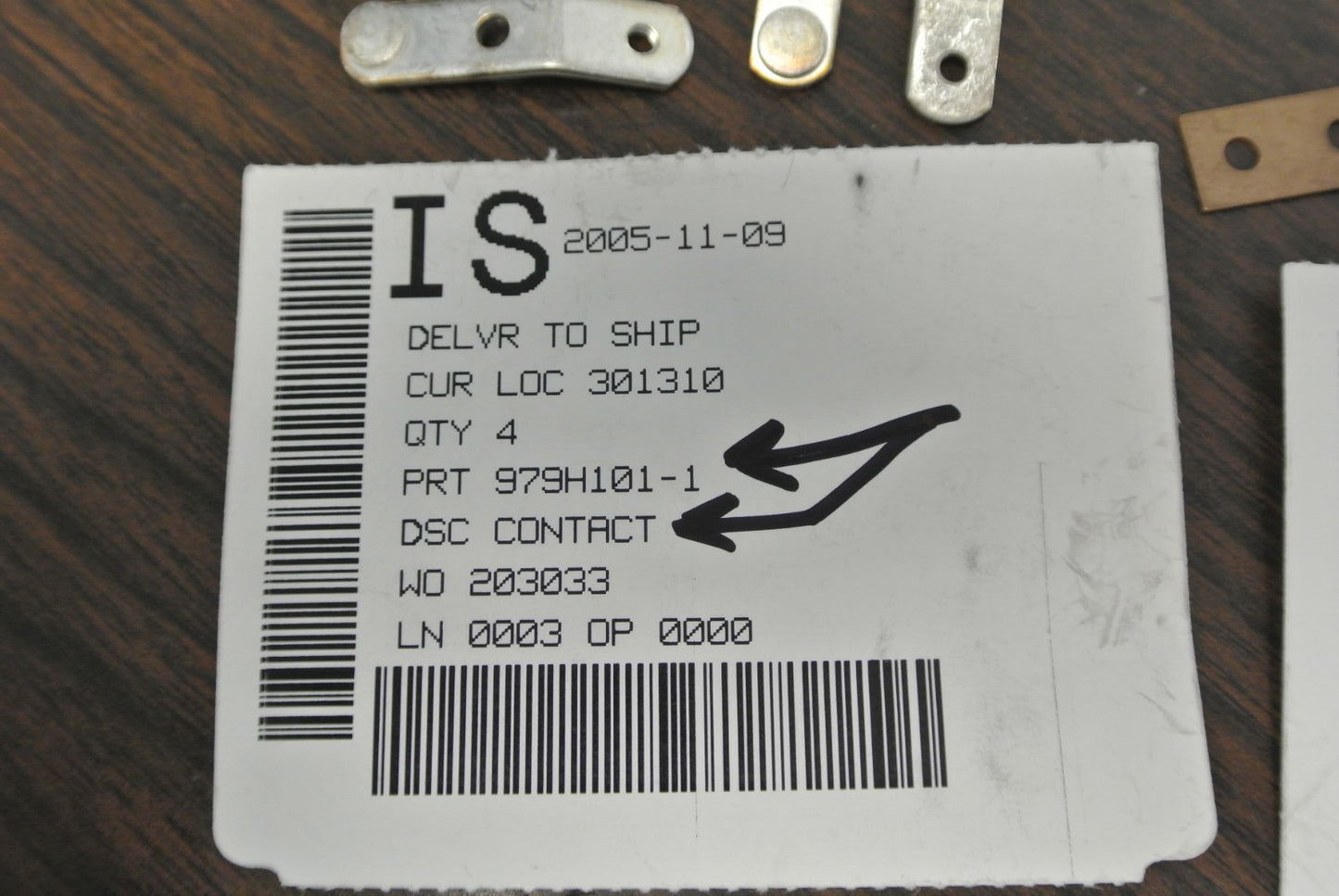 P&H 979H101-1 / 979H99-1 CRANE UP-TRAVEL LIMIT SWITCH CONTACTS as SHOWN