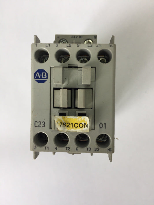 ALLEN BRADLEY 100-C23Z*01 CONTACTOR 600VAC 15HP 30A COIL 24VDC