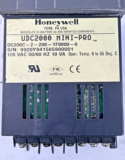 HONEYWELL - DC200C-2-200-1F0000-0 - UDC2000 MINI-PRO TEMPERATURE CONTROLLER